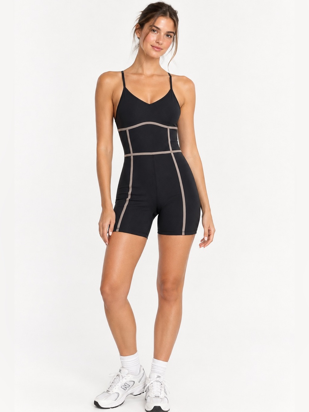 Abercrombie YPB Shorts Onesie Athleisure Jumpsuit
